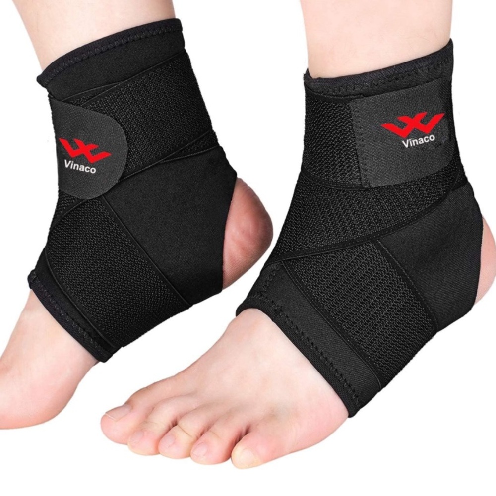 Vinaco Ankle Wraps Support Brace Pair & Wrist Wraps Neoprine XXL Men/Women - Picture 2 of 12